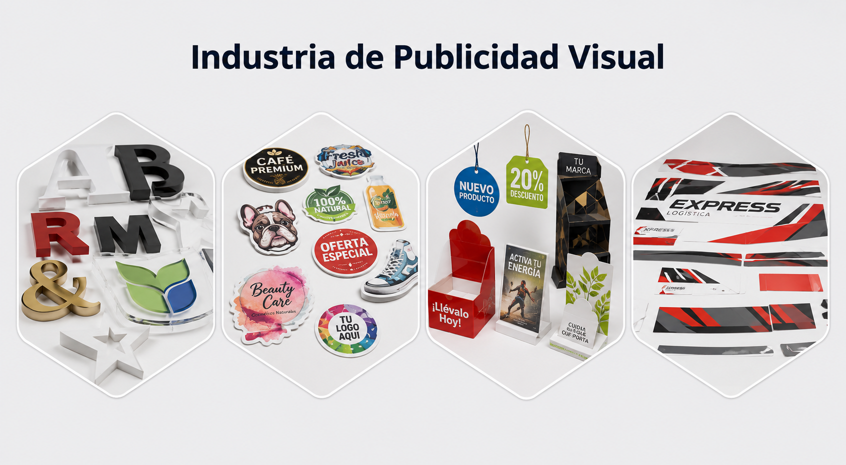 Publicidad visual, gráficos impresos y señalización como aplicaciones para evaluar con HST