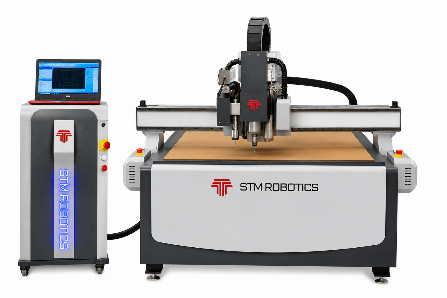 Mesa de Corte CCD STM-MC1325-CCD-HST completa con cámara, navaja oscilatoria y spindle